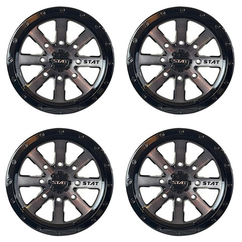 STAT OFFROAD STAT-02 Gloss Dark Tint ATV UTV Wheel Set