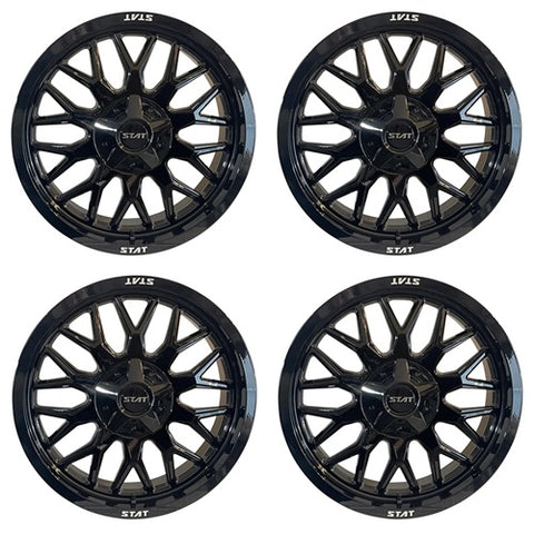 STAT OFFROAD STAT-04 Gloss Black ATV UTV Wheels 20x7 Set