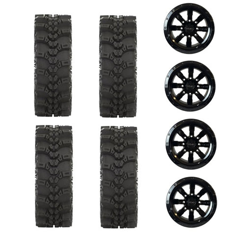 STAT FC-318 Tire & Wheel Kits on STAT-02 Gloss Black Wheels