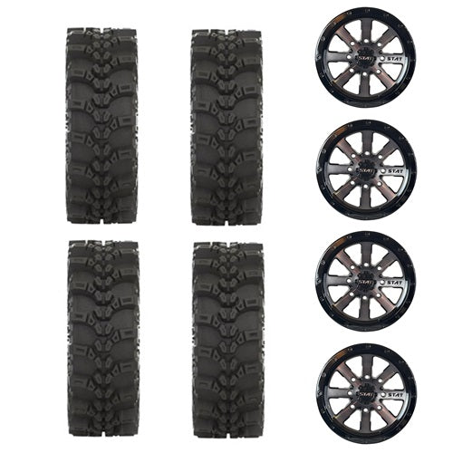 
                  
                    STAT FC-318 Tire & Wheel Kits on STAT-02 Gloss Dark Tint Wheels
                  
                