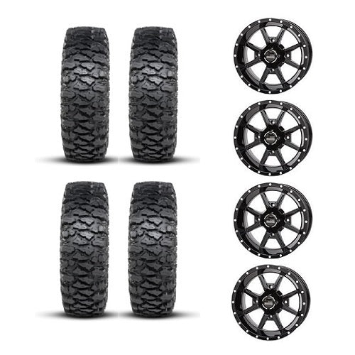 
                  
                    ITP Savage XT Tire & Wheel Kits on Frontline 556 Gloss Black Wheels
                  
                