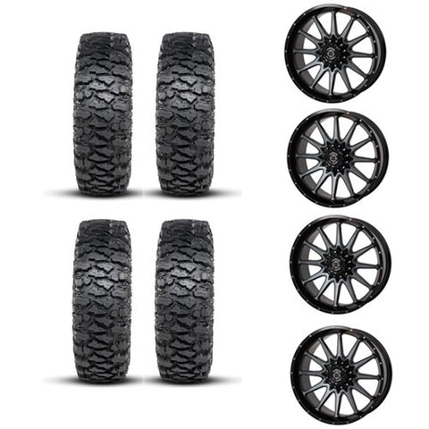 ITP Savage XT Tire & Wheel Kits on Frontline 762 Dark Tint Wheels