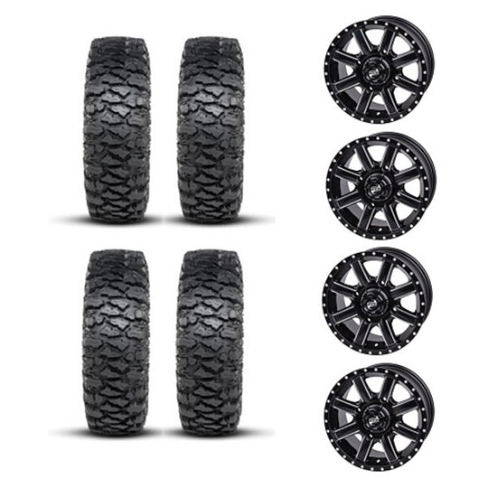 
                  
                    ITP Savage XT Tire & Wheel Kits on Tusk Cascade Black & Machined Wheels
                  
                