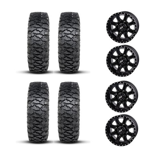 
                  
                    ITP Savage XT Tire & Wheel Kits on Tusk Cascade Matte Black Wheels
                  
                