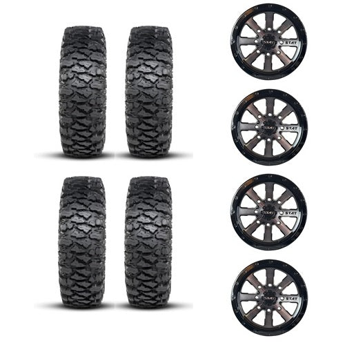 
                  
                    ITP Savage XT Tire & Wheel Kits on Stat 02 Black & Dark Tint Wheels
                  
                