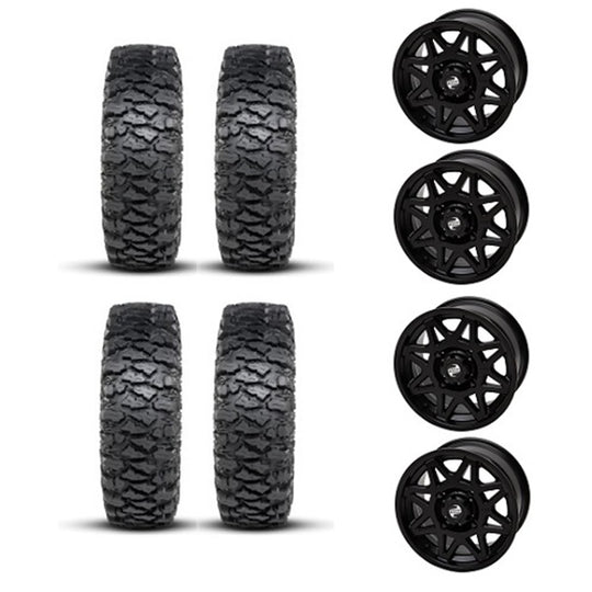 
                  
                    ITP Savage XT Tire & Wheel Kits on Tusk Tintic Matte Black Wheels
                  
                
