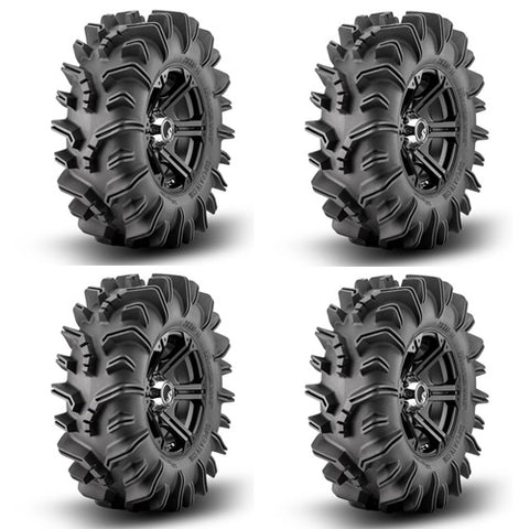 SuperATV Terminator Tire & Wheel Kits on Bandit Black Wheels