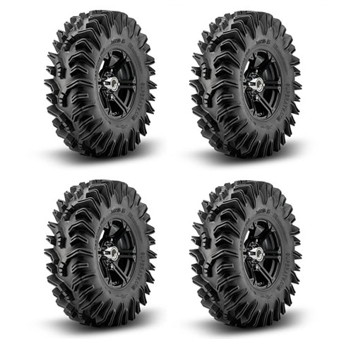 SuperATV Terminator Tire & Wheel Kits - Bandit Black Wheels