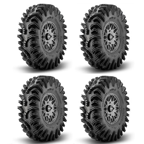 SuperATV Terminator Tire & Wheel Kits - Hellfire Titanium Wheels