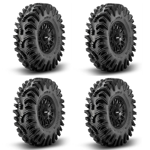 SuperATV Terminator Tire & Wheel Kits - Hellfire Black Wheels