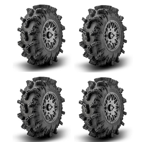 SuperATV Terminator Max Tire & Wheel Kits - Hellfire Titanium Wheels