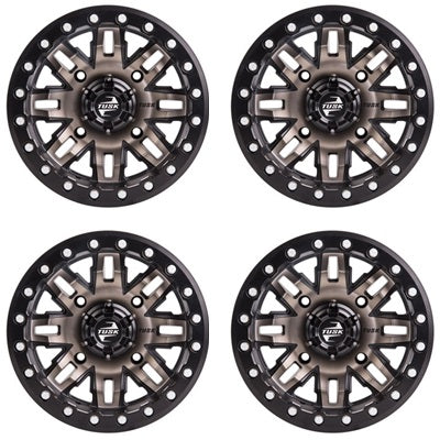 Tusk Teton Black & Smoke Beadlock Wheel Set