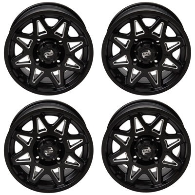 Tusk Tintic Black & Milled Wheel Set