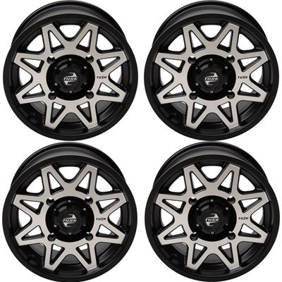 Tusk Tintic Black & Machined Wheel Set