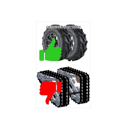 
                  
                    For Tires not Tracks
                  
                