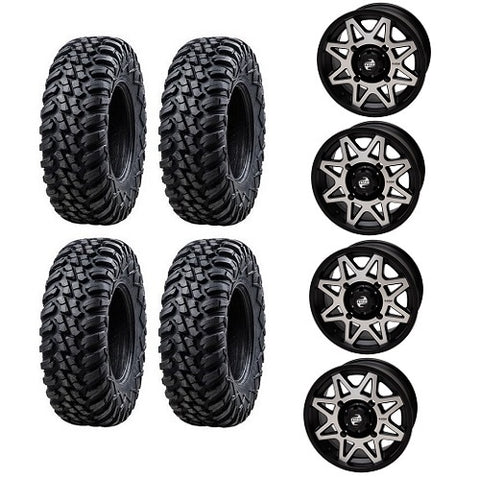 Aramid Terrabite Tire Wheel Kits on Tintic Machined & Black Wheels