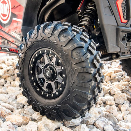 
                  
                    Tusk Megabite Tire on a Vehicle
                  
                