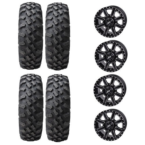 
                  
                    Tusk Megabite 30x10-14 Tires Mounted on Tusk Cascade Balck Machined 4/156 Wheels
                  
                