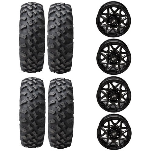 
                  
                    Tusk Megabite Tires Mounted on Tusk Tintic Milled 4/137 Wheels
                  
                