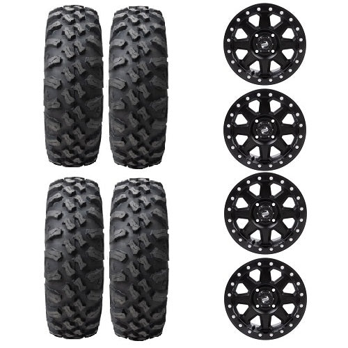 
                  
                    Tusk Megabite Tire & Wheel Kits Mounted on Tusk Uinta Black Beadlock Wheels
                  
                