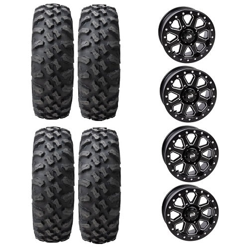 
                  
                    Tusk Megabite Tire & Wheel Kits Mounted on Tusk Uinta Black Milled Beadlock Wheels
                  
                