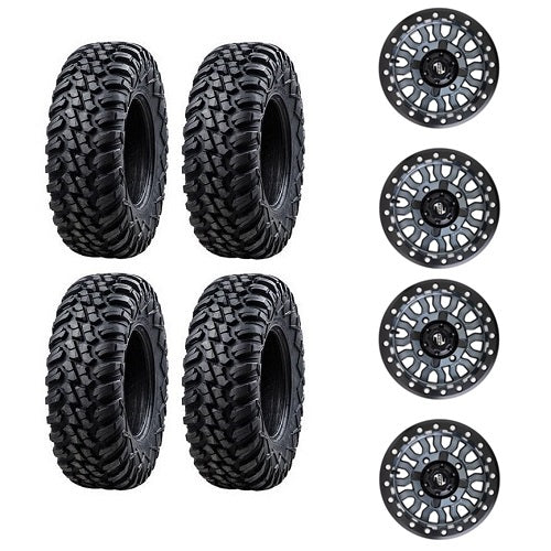 
                  
                    Tusk Terrabite Tire & Wheel Kits Mounted on Fremont Gunmetal Beadlock Wheels
                  
                