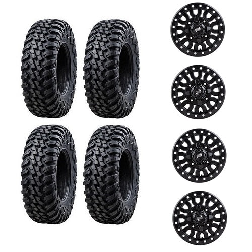 
                  
                    Tusk Terrabite Tire & Wheel Kits Mounted on Fremont Matte Black Beadlock Wheels
                  
                