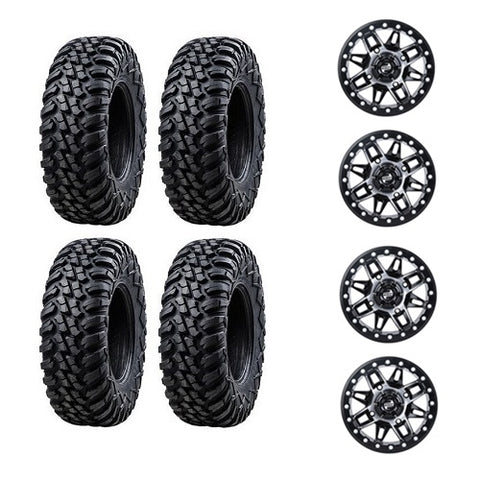 Tusk Terrabite Tires Mounted on Tusk Wasatch Machined & Black Beadlock Wheels