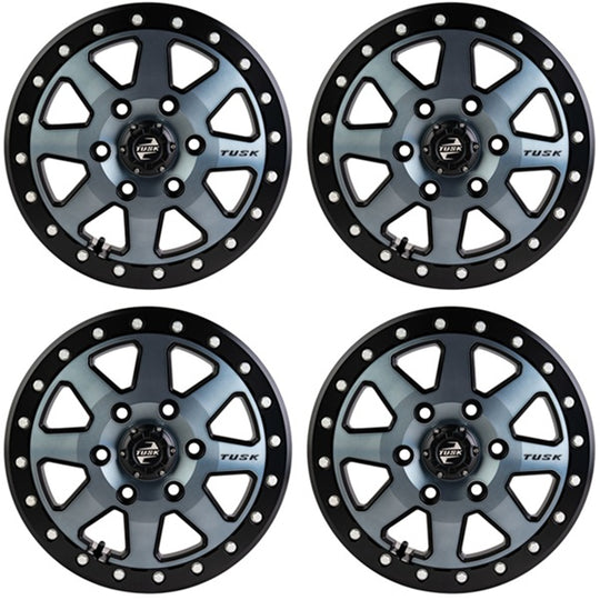 Tusk Uinta Beadlock Wheels Gun Metal & Black - Set of 4
