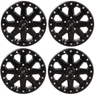 Tusk Uinta Matte Black Beadlock Wheel 5/114.3 Set