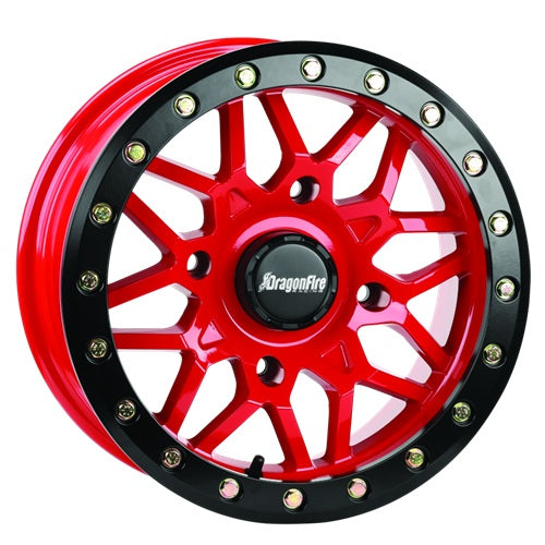 DragonFire Racing Typhoon Red Wheels - 15x6 - 4/156 - Closeout