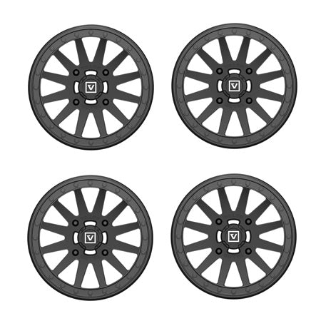 VALOR OFFROAD V05 Beadlock Wheel Set - Satin Black