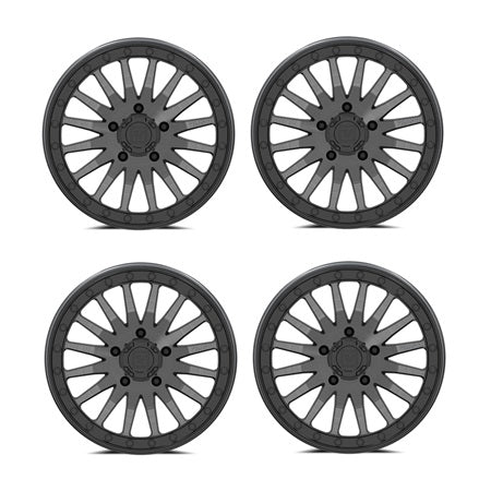 VALOR OFFROAD V06 Beadlock Wheel Set - Brushed Gunmetal