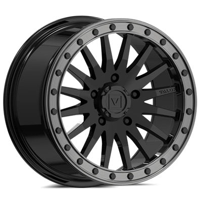 VALOR OFFROAD V06 Beadlock Wheels - Gloss Black