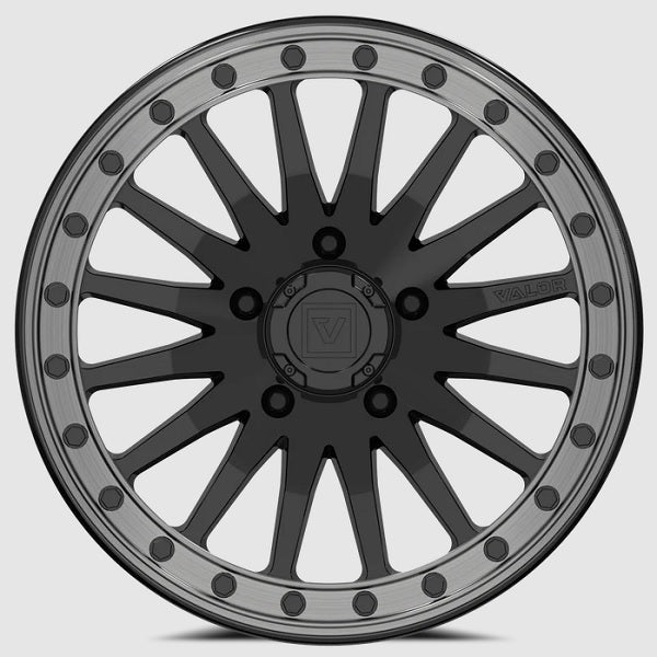 VALOR OFFROAD V06 Gloss Black Beadlock Wheels