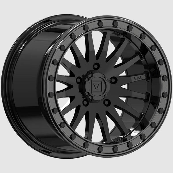 VALOR OFFROAD V06 Gloss Black Beadlock Wheels RZR Pro R Wheels