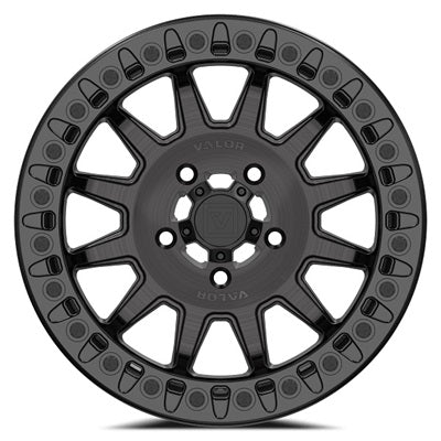 VALOR OFFROAD V09 Brushed Charcoal Beadlock Wheel 15x7 5/114.3