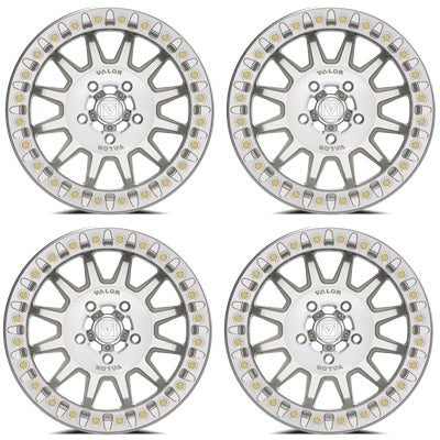 VALOR OFFROAD V09 Beadlock Wheel Set - Raw Machined