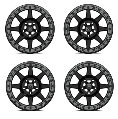 VALOR V13 Beadlock Wheel Set 5/4.5 5/114.3 - Satin Black