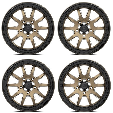 VALOR V15 Beadlock Wheels - Satin Bronze Set of 4