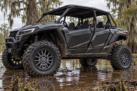 VALOR Offroad V16 Satin Gunmetal Wheels on a Side by Side