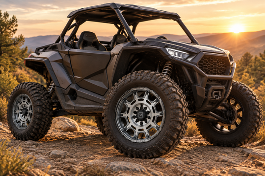 
                  
                    VALOR V17 Brushed Gunmetal Wheels on a UTV
                  
                