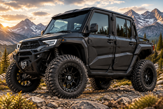 
                  
                    VALOR V18 Gloss Black Beadlock Wheels - 15x7 - 5/4.5 on a Side by Side
                  
                