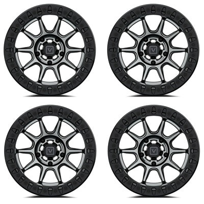 VALOR V18 Hyper Black Beadlock Wheel Set