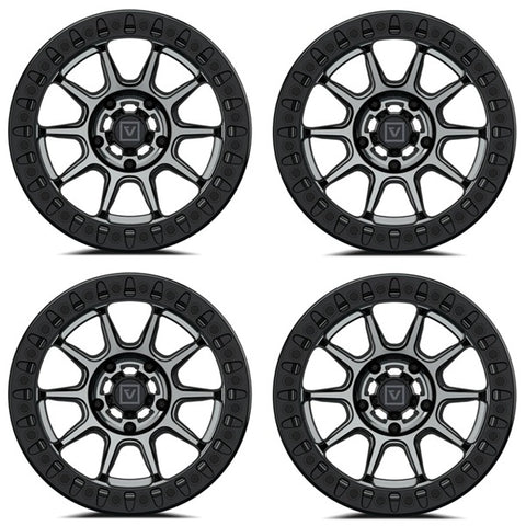 VALOR V18 Hyper Black Beadlock Wheel Set