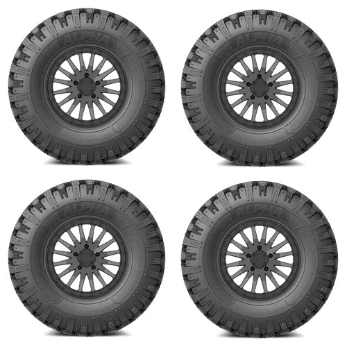 VALOR OFFROAD Alpha Tire & Wheel Kits 32x10-15 Mounted on VALOR V06 Brushed Gunmetal