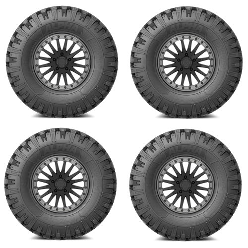 
                  
                    VALOR OFFROAD Alpha Tire & Wheel Kits 32x10-15 Mounted on VALOR V06 Gloss Black
                  
                