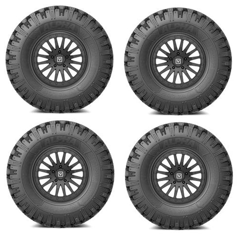 VALOR OFFROAD Alpha Tire & Wheel Kits 35x10-15 Mounted on VALOR V06 Satin Black