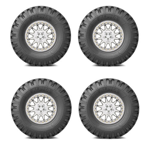 
                  
                    VALOR OFFROAD Alpha Tire & Wheel Kits Mounted on VALOR V09 Raw Machined
                  
                