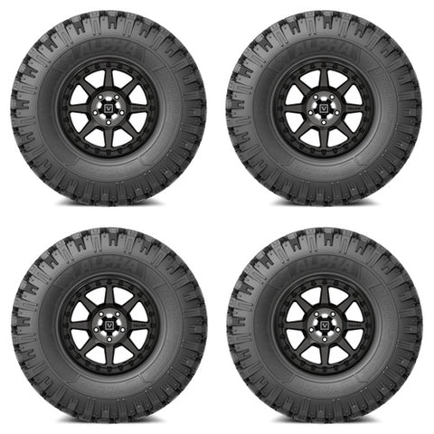 VALOR OFFROAD Alpha Tire & Wheel Kits Mounted on VALOR V13 Dark TInt